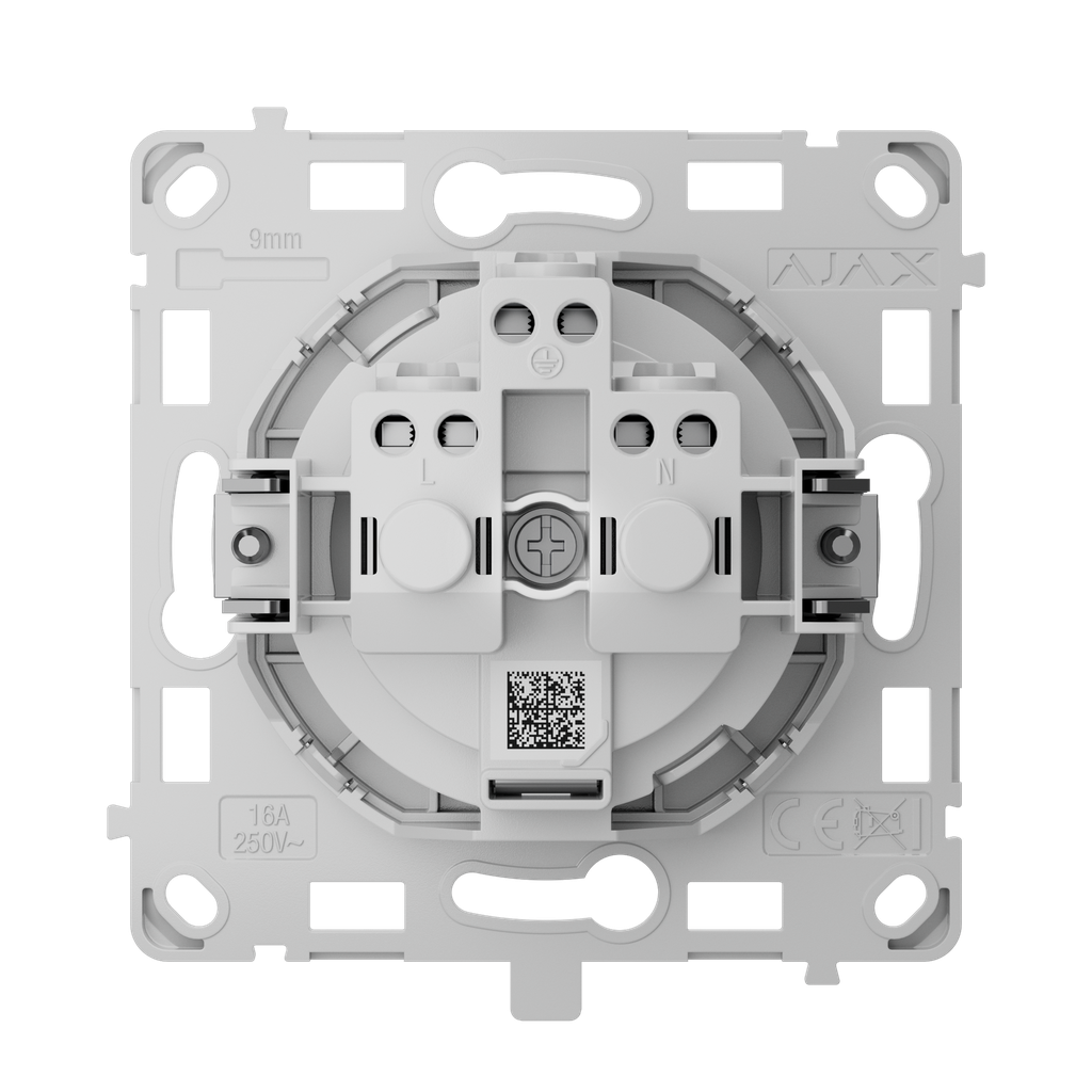 Ajax Outlet [type E] , Prise intelligente encastrée avec contrôle de la consommation d'énergie